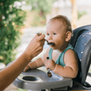 Infant eating from a spoon